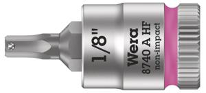 Wera 8740 A HF Binnenzeskant Zyklop Bitdop met 1/4"-aandrijving met vasthoudfunctie, 1/8" - 1 stuk(s) - 05003383001