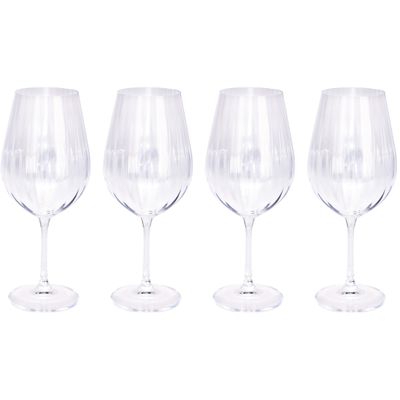 10x Rode wijnglazen 69 cl/690 ml van kristalglas