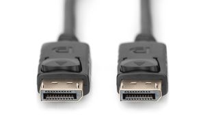 Digitus DB-340100-030-S DisplayPort-kabel DisplayPort Aansluitkabel DisplayPort-stekker, DisplayPort-stekker 3.00 m Zwart Vergulde steekcontacten, Folie