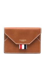 Thom Browne porte-cartes en cuir - Marron