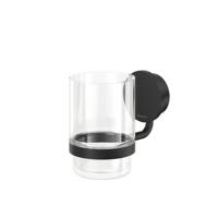 Glashouder Geesa Opal | Met glas | Zwart