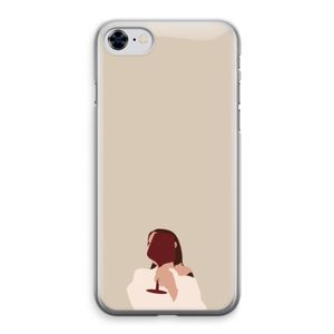 I drink wine: iPhone 8 Transparant Hoesje