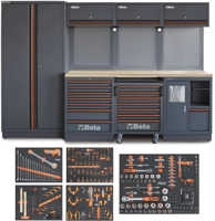 Beta actie 2025 c45pro 2.0 w/268ut werkplaatsinrichting combinatie (houten blad) + 268ut 268-delig assortiment - 045009159