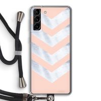 Marmeren pijlen: Samsung Galaxy S21 Plus Transparant Hoesje met koord