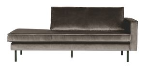 BePureHome Daybed Rodeo Rechts, Velvet - Taupe