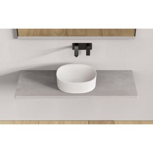 Ideavit Solidcliff-40 opbouw wastafel 40x35x12,5cm Solidsurface mat wit 290251