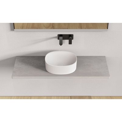 Ideavit Solidcliff-40 opbouw wastafel 40x35x12,5cm Solidsurface mat wit 290251