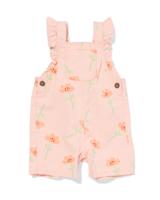 HEMA Babytuinbroek Bloemen Lichtroze (lichtroze)
