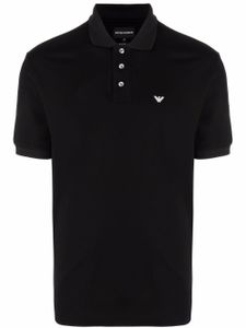 Emporio Armani polo à détail de logo - Noir