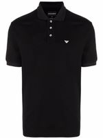 Emporio Armani polo à détail de logo - Noir