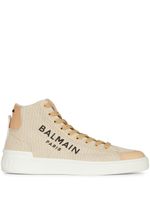 Balmain baskets montantes à logo - Tons neutres - thumbnail