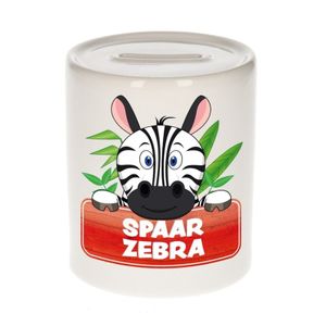 Vrolijke zebra spaarpotten 9 cm