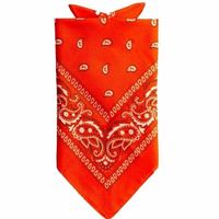Traditionele bandana - oranje - 52 x 55 cm - thumbnail