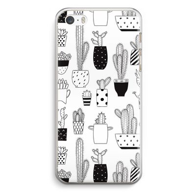 Cactusmotief: iPhone 5 / 5S / SE Transparant Hoesje