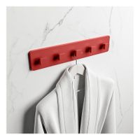 Handdoek haak Easy | Wandmontage | 45 cm | 5 haaks | Fire Handdoek haak Easy | Wandmontage | 45 cm | 5 haaks | Fire