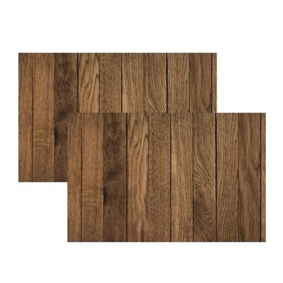 Cosy & Trendy Tafel Placemats - 4x - houten planken print - pvc - 44 x 28 cm - Onderleggers