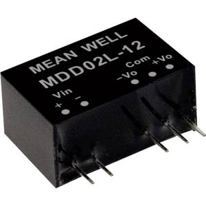 Mean Well MDD02N-12 DC/DC-convertermodule 83 mA 2 W Aantal uitgangen: 2 x Inhoud 1 stuk(s)