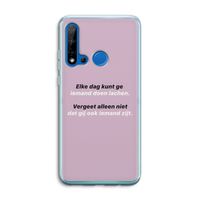 gij zijt ook iemand: Huawei P20 Lite (2019) Transparant Hoesje