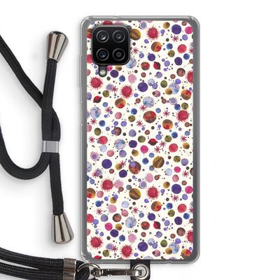 Planets Space: Samsung Galaxy A12 Transparant Hoesje met koord