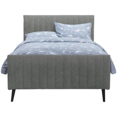 Leen Bakker - Bed Lieke - Grijs/groen - 120x200 Cm - Stof - Groen#Grijs