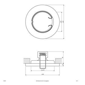 EVN 513001 513001 Inbouwring Halogeen Zonder 50 W Wit