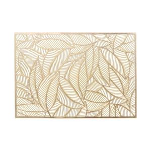 4x Placemats/onderleggers gouden bladeren 30 x 45 cm