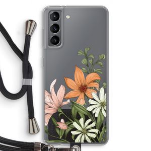 Floral bouquet: Samsung Galaxy S21 Transparant Hoesje met koord