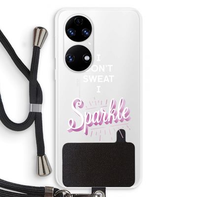 Sparkle quote: Huawei P50 Transparant Hoesje met koord