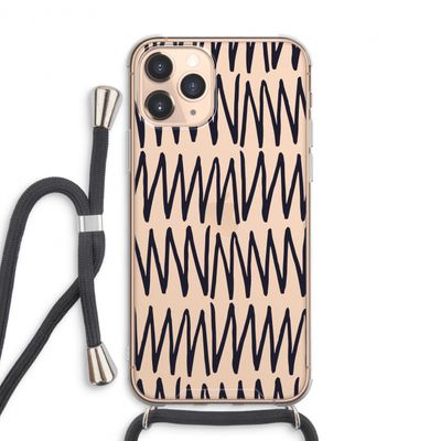 Marrakech Zigzag: iPhone 11 Pro Max Transparant Hoesje met koord