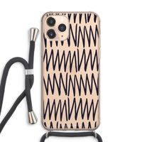 Marrakech Zigzag: iPhone 11 Pro Max Transparant Hoesje met koord