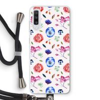 Bloemetjes: Samsung Galaxy A70 Transparant Hoesje met koord Bloemetjes: Samsung Galaxy A70 Transparant Hoesje met koord