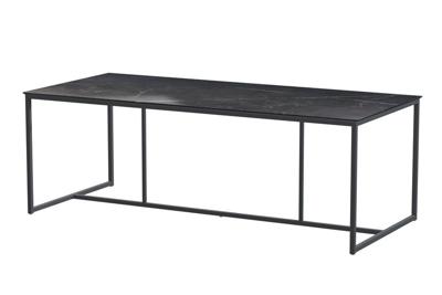 Quatro Tafelframe Antracite met Ceramic Marble tafelblad 220 x 95 cm - 4so