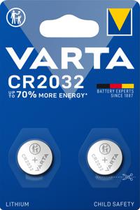 Varta Knoopcel CR2032 3 V 2 stuk(s) 220 mAh Lithium LITHIUM Coin CR2032 Bli 2