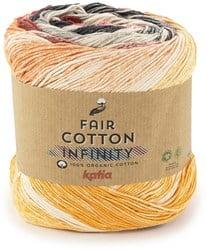 Katia Fair Cotton Infinity 109 Rood-Oranje-Zwart