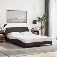Bedframe "Dover" stof donkerbruin 140x190 cm
