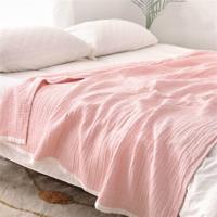 Lente en zomer dik gewassen gaas Six Layer NAP Air conditioning deken grootte: 200x230cm kleur: roze Lente en zomer dik gewassen gaas Six Layer NAP Air conditioning deken grootte: 200x230cm kleur: roze