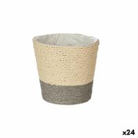 Grijs Touw Plastic 14 x 12,5 x 14 cm (24 Stuks)
