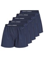 Jack & Jones Jack & Jones Wijde Boxershorts JACSOLID 5-Pack Navy Blauw