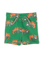 Stella McCartney Kids short en coton à motif dinosaure - Vert