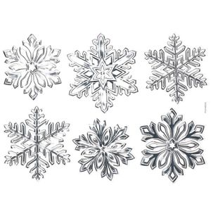 Kerst decoratie stickers zilveren sneeuwvlok/ijsbloem 19 x 30 cm   -