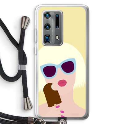 Ice cream: Huawei P40 Pro Plus Transparant Hoesje met koord