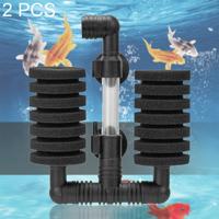 2 stks muur gemonteerde aquarium mini dubbele kop pneumatisch dempen biochemisch katoen filter 2 stks muur gemonteerde aquarium mini dubbele kop pneumatisch dempen biochemisch katoen filter