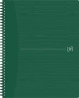 Oxford Origin spiraalschrift, ft A4+, 140 bladzijden, geruit 5 mm, groen