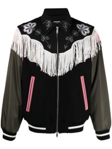 DSQUARED2 veste bomber à bords francs - Noir