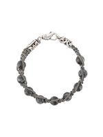 Emanuele Bicocchi bracelet en chaine tressée orné de perles - Gris