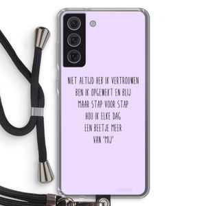 Zelfvertrouwen: Samsung Galaxy S21 FE Transparant Hoesje met koord
