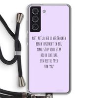 Zelfvertrouwen: Samsung Galaxy S21 FE Transparant Hoesje met koord