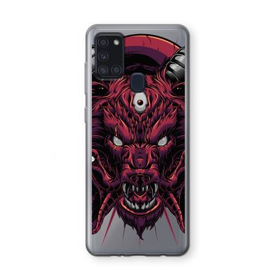 Hell Hound and Serpents: Samsung Galaxy A21s Transparant Hoesje
