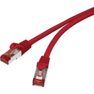 Renkforce RF-5251926 RJ45 Netwerkkabel, patchkabel CAT 6 S/FTP 0.15 m Rood Snagless, Vergulde steekcontacten, Vlambestendig 1 stuk(s)