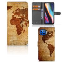Motorola Moto G 5G Plus | Flip Cover | Wereldkaart